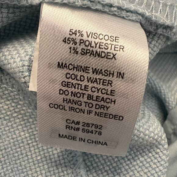 House of Harlow 1960 Knit Wide Leg Trouser Dress Pant Sky Blue Size 8 - Picture 9 of 9